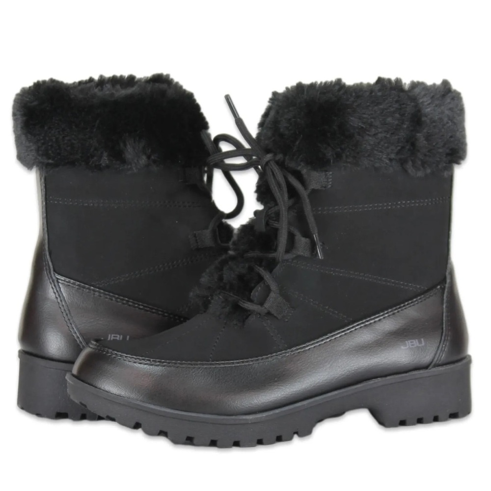 JBU By Jambu NEW Colorado Faux Fur All Tera Boots Black